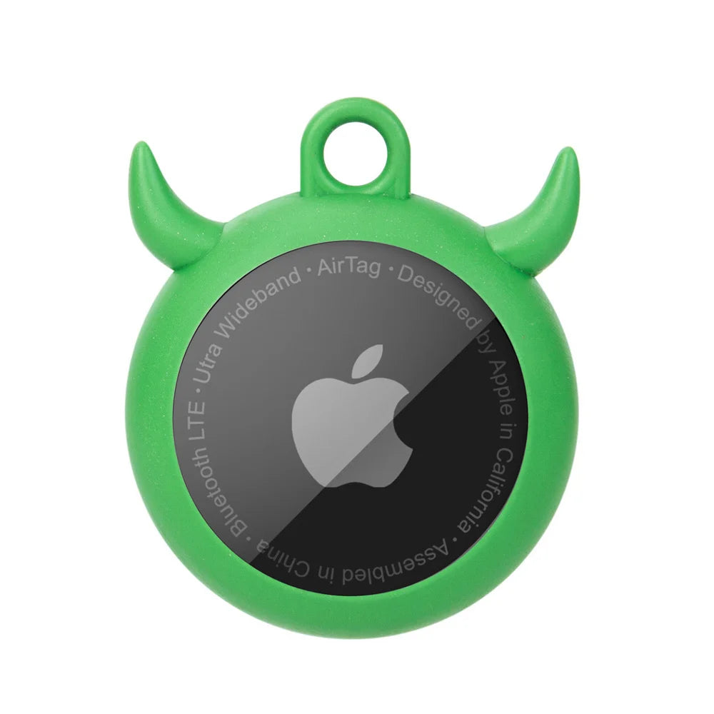 Hochwertige Apple AirTag Hülle: Lustiges Hundemotiv, Silikon Case | Schützende Anti-Verlust Cover für AirTags Locator