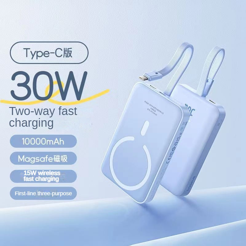 Banque d'alimentation premium 6000 mAh – Chargeur sans fil, alimentation 10 000 mAh pour Apple iPhone 15, 14, 13, 12, 11 Pro Max Plus Mini | Batterie externe portable avec fonction de charge rapide