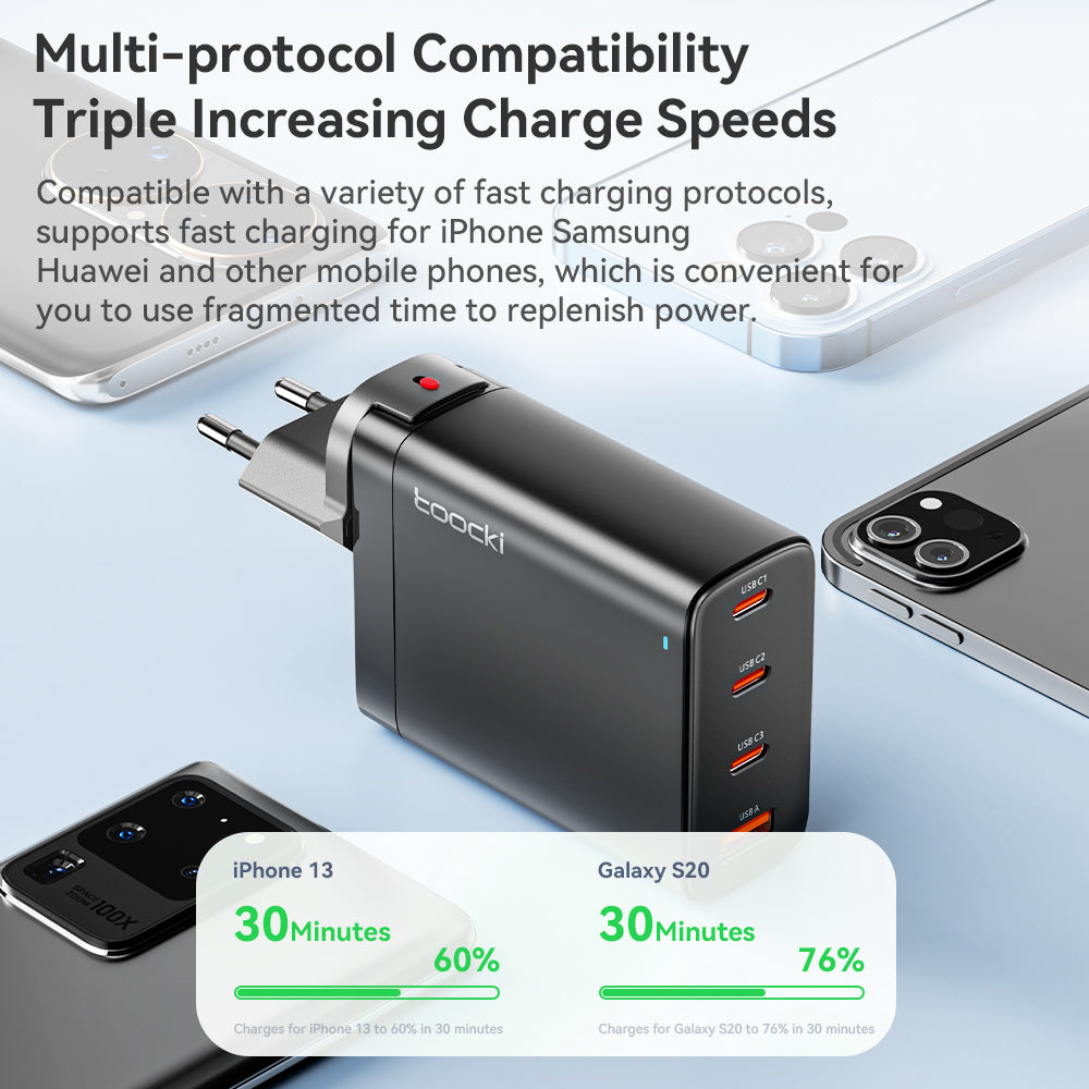 Chargeur rapide de haute qualité 67W GAN USB C 65W QC 4.0 PD 3.0 45W USB C Type C chargeur rapide pour Apple iPhone 15 14 13 12 Pro Max Plus Mini, MacBook