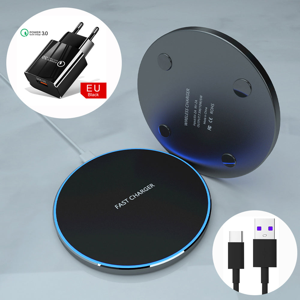 Chargeur sans fil 30W charge rapide pour Apple iPhone 15 14 13 12 11 Pro Max Plus Mini, AirPods Pro, iOS, Android, Samsung | Chargeur premium pour smartphone