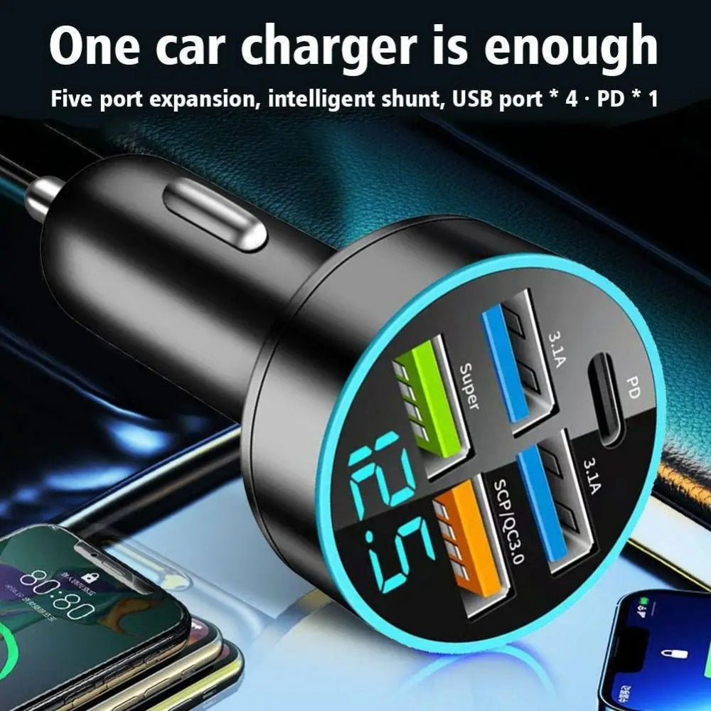 Transmetteur FM Bluetooth 5.2 haut de gamme, chargeur USB pour voiture, adaptateur FM/Aux, amplificateur de basses, station de recharge USB pour voiture à 3 ports