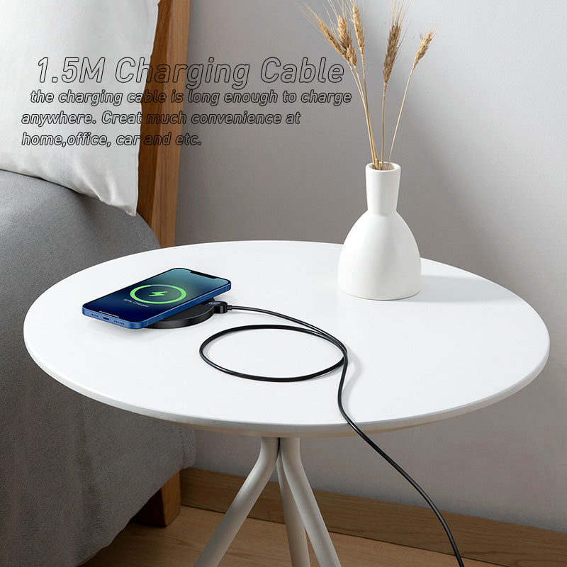 Chargeur Qi rapide 15 W | Tapis de chargement sans fil universel MagSafe Premium | Apple iPhone, AirPod, Samsung et Android | Chargement rapide et sûr par induction