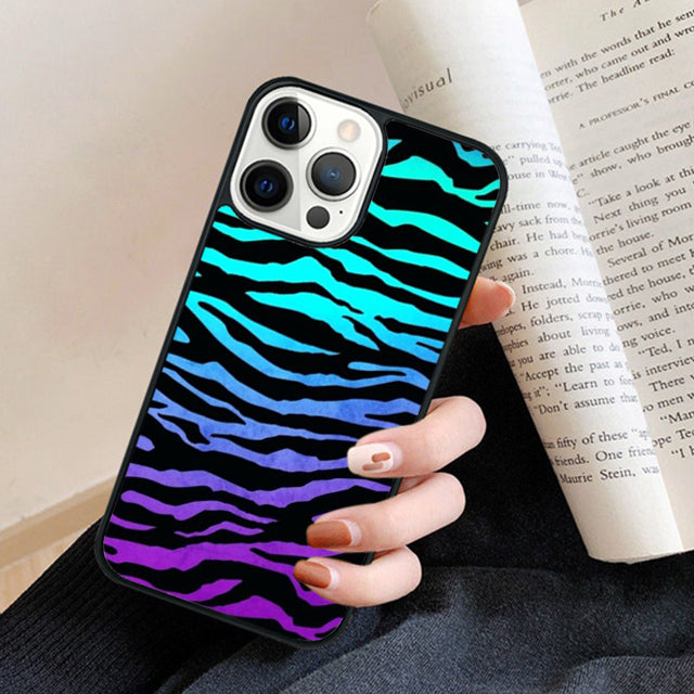 Premium Zebra-Muster Glitzer iPhone-Hülle | MagSafe-Case mit Rundumschutz & Kameralinsenschutz für Apple iPhone 17/17 Air, 16/16e, 15, 14, 13 Pro Max Plus Cover | Panzertasche & Stoßstangenabdeckung Handyhülle | Hochwertige Schutzhülle