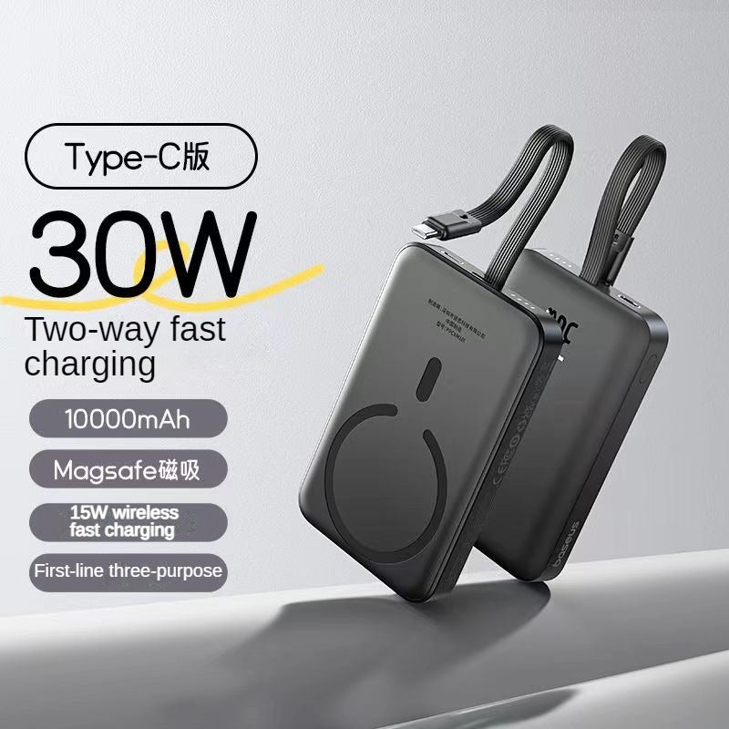 Banque d'alimentation premium 6000 mAh – Chargeur sans fil, alimentation 10 000 mAh pour Apple iPhone 15, 14, 13, 12, 11 Pro Max Plus Mini | Batterie externe portable avec fonction de charge rapide