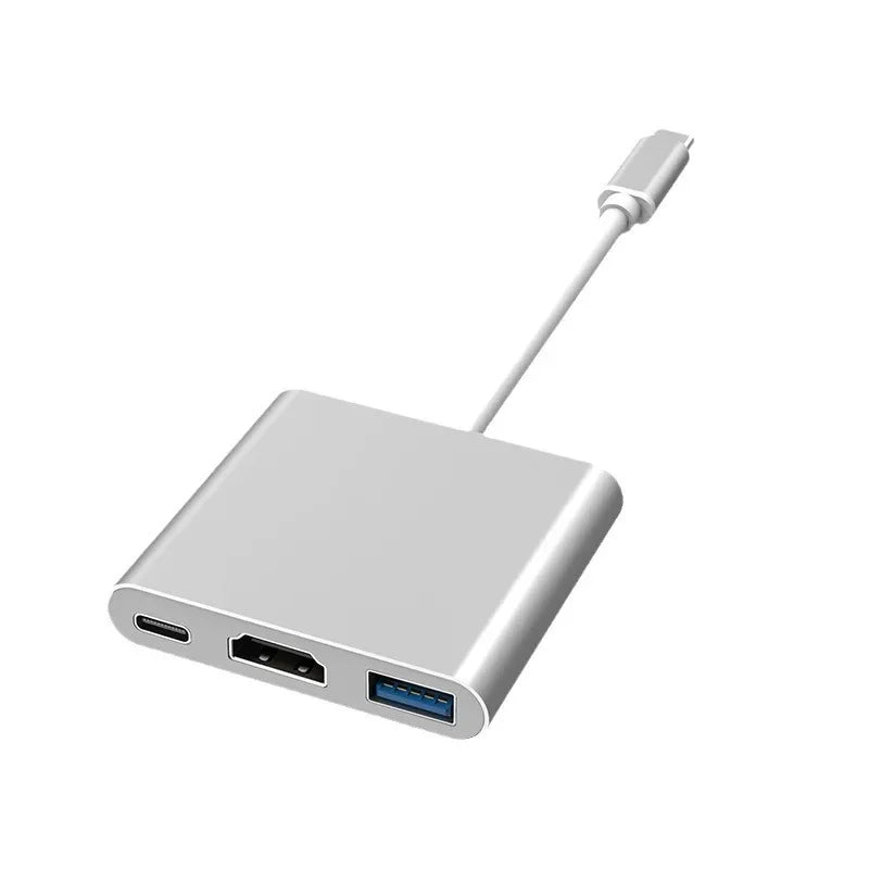 Hub USB-C 3-en-1 : répartiteur Type-C vers HDMI, station d'accueil USB 3.0 de haute qualité pour MacBook Air/Pro, Samsung - Hub USB-C vers HDMI