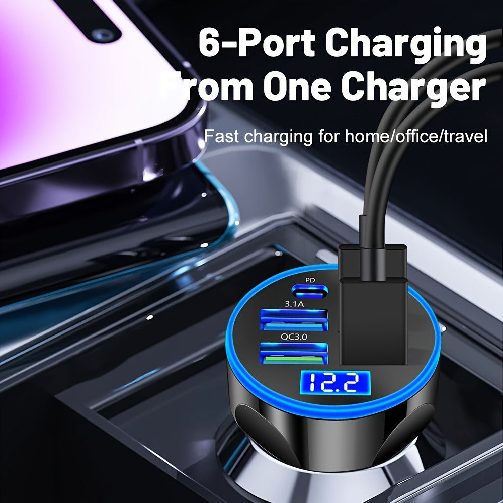 Transmetteur FM Bluetooth 5.2 haut de gamme, chargeur USB pour voiture, adaptateur FM/Aux, amplificateur de basses, station de recharge USB pour voiture à 3 ports