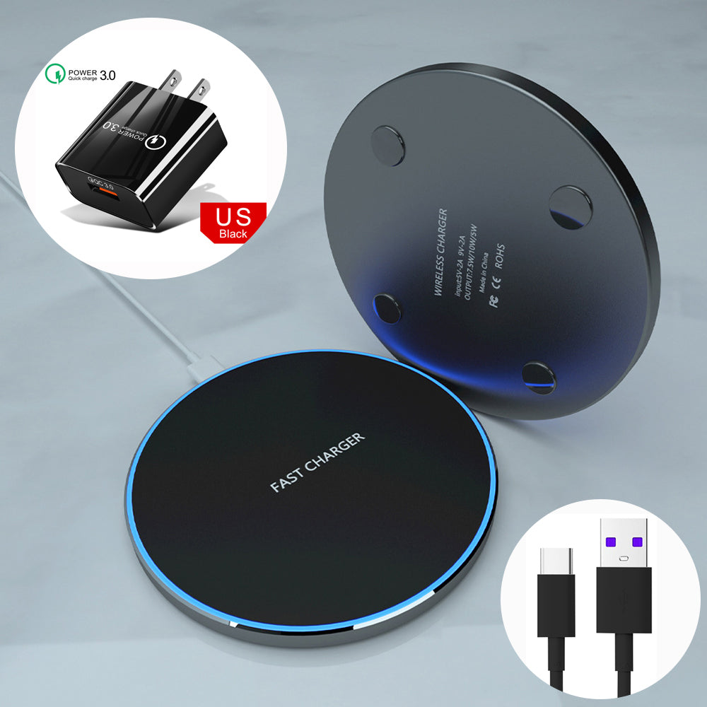 Chargeur sans fil 30W charge rapide pour Apple iPhone 15 14 13 12 11 Pro Max Plus Mini, AirPods Pro, iOS, Android, Samsung | Chargeur premium pour smartphone