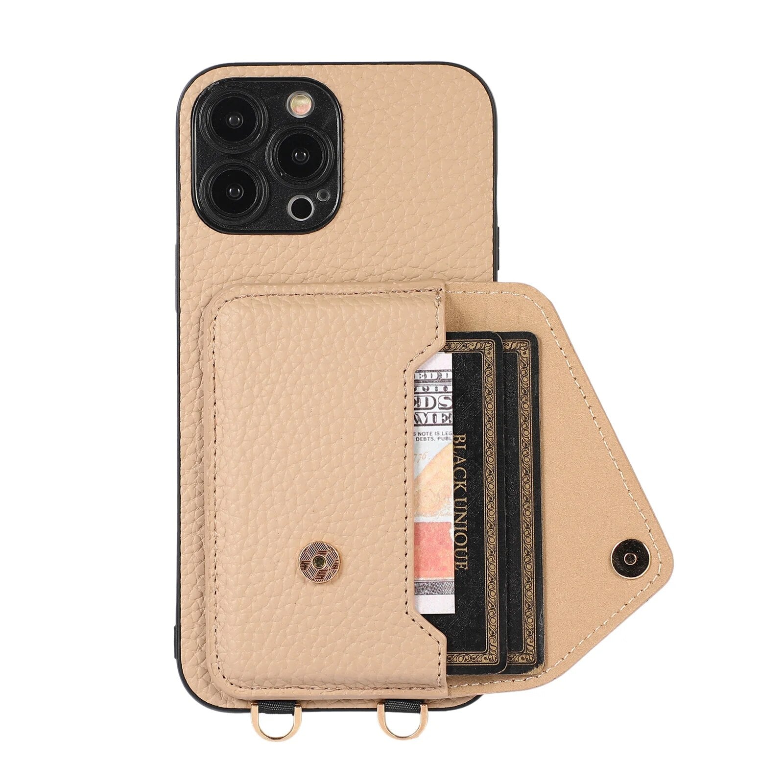 Hochwertige Crossbody-Brieftaschen-Ledertasche mit Kartenhalter und Portemonnaie-Funktion | Apple iPhone-Hülle mit Umhängeband und Geldbörsenfunktion - Phone Heaven Zone