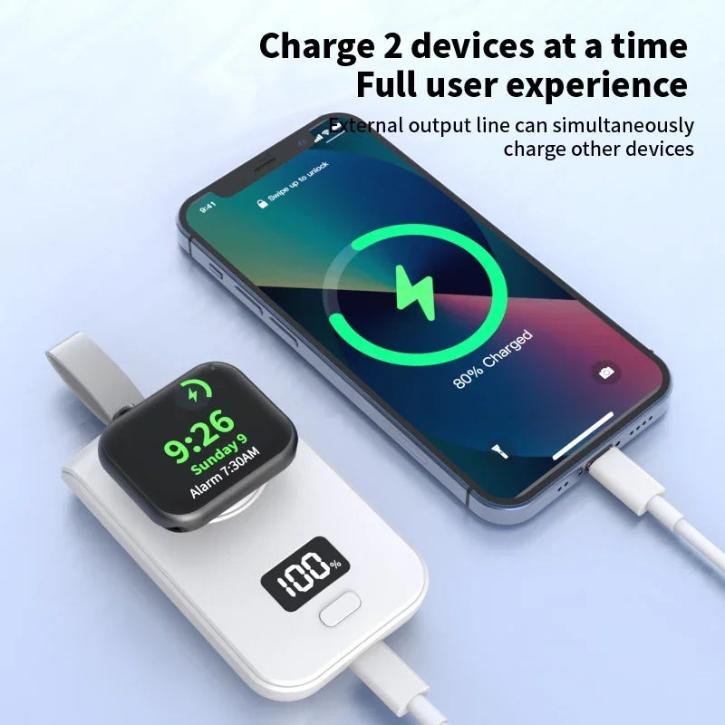 Station de recharge premium 3-en-1 : chargeur sans fil pour iPhone 15/14/13/12 Pro Max Plus, Apple Watch Series 9/8/7 et AirPods | Station d'accueil pour station de charge rapide sans fil pour iOS, Android et Samsung