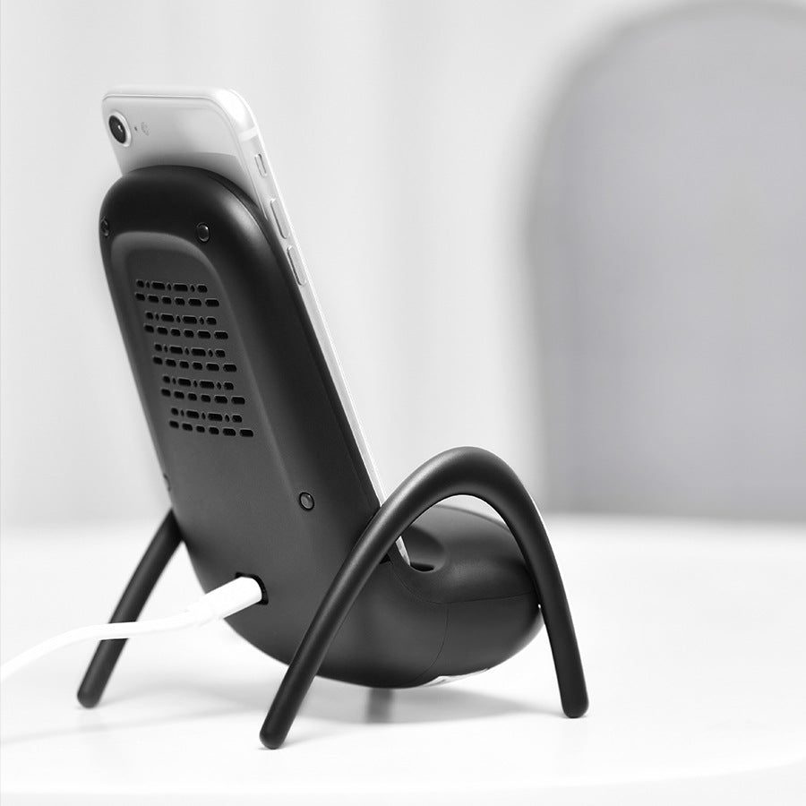 Mini chaise chargeur rapide sans fil et support de téléphone multifonctionnel | Station de recharge rapide sans fil haut de gamme pour recharger iPhone 15/14/13, Android et Samsung