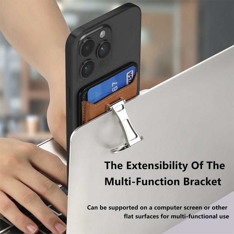 Hochwertige Leder MagSafe Brieftasche mit Kartenfächern: Klapp-Ringhalter & für iPhone 16/15/14/13/12 Pro - Phone Heaven Zone