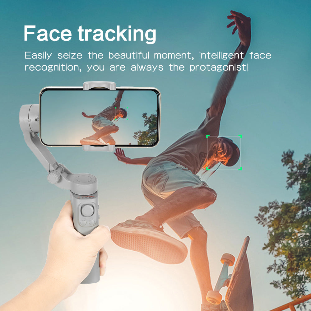 3-Achsen Faltbarer Handheld-Gimbal-Stabilisator Smartphones: Hochwertige Anti-Wackel Videoaufnahme | iPhone &