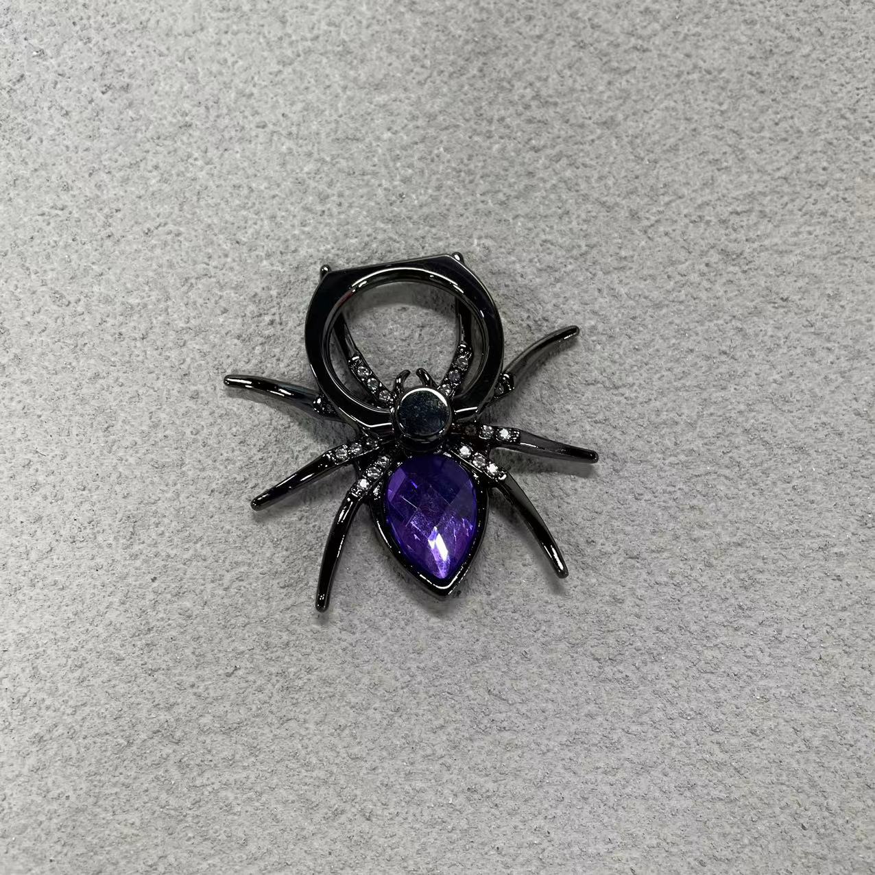 Universaler Luxus-Bling-Diamant-Metall-Spinne Handy-Fingerringhalter, 360° drehbarer Ständer für Apple iPhone, Samsung