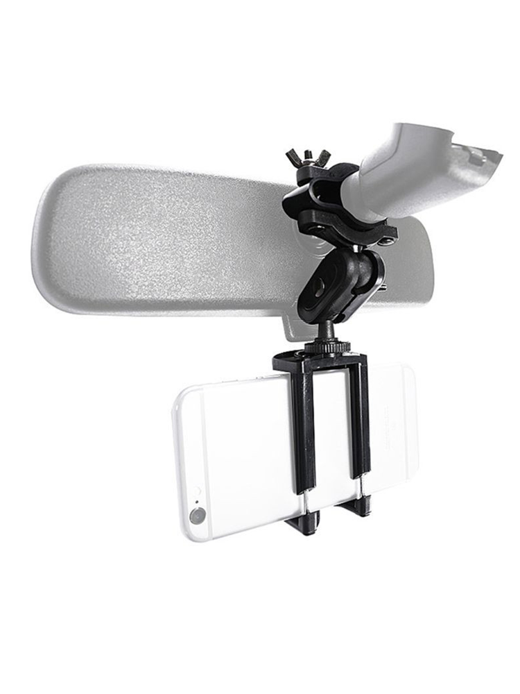Premium 3-in-1 verstellbare Auto-Handyhalterung für Apple iPhone | Armaturenbrett, Rückspiegel & Sonnenblendenhalterung - Leicht