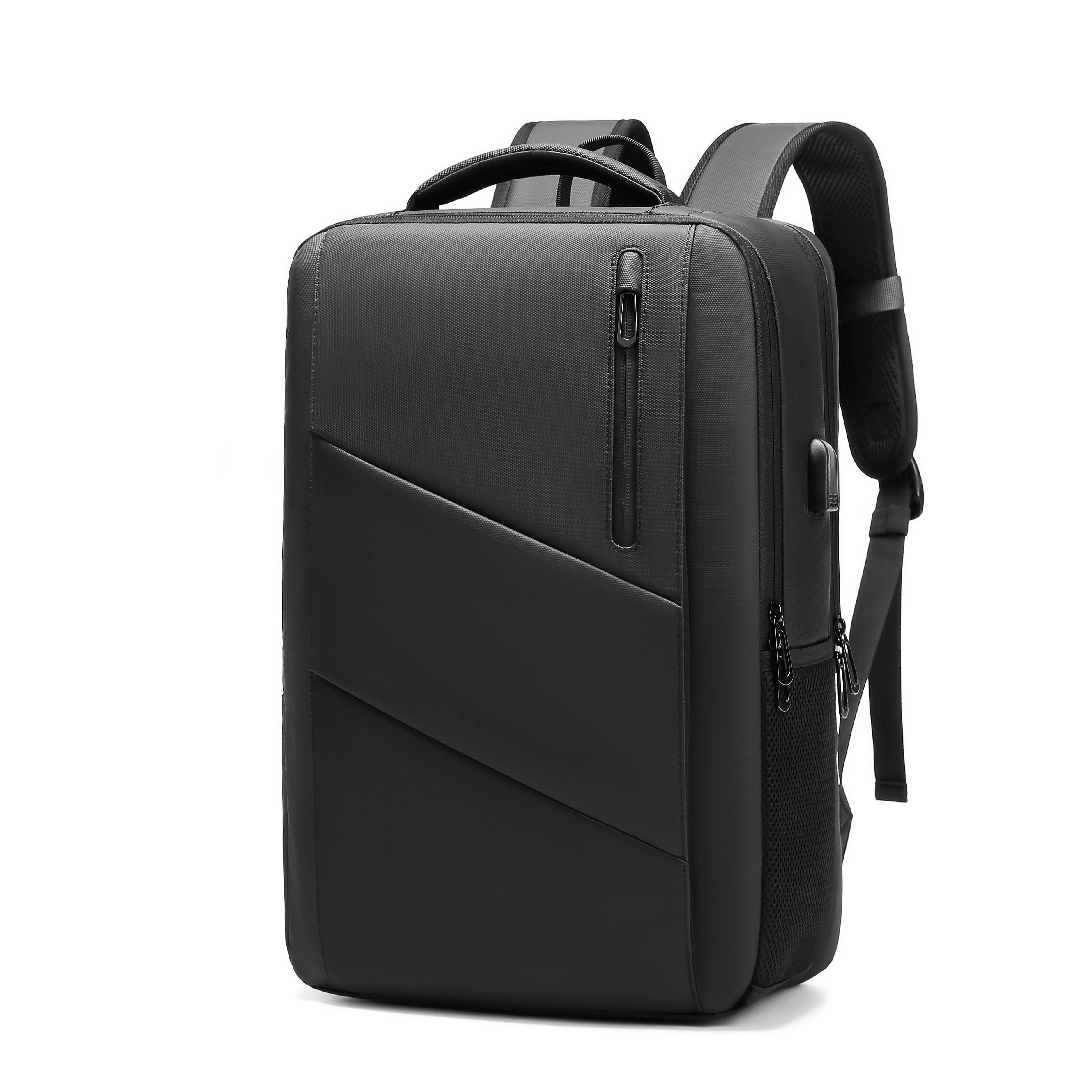 Sac à dos d'affaires classique pour hommes de haute qualité: poche USB extensible, grande capacité, étanche et élégant
