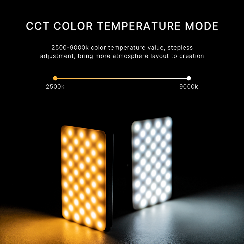 Luxus VL120 RGB LED Videolicht für Kamera, Apple iPhone 15/14/13/12/11 Pro Max Plus Mini, Samsung, Android, Vollfarbig,