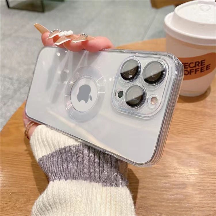 Luxus Überzogenes Stoßfestes iPhone Hülle MagSafe | Kristallklares Glas, Verbesserter Kamera-Schutz & Silikon Abdeckung