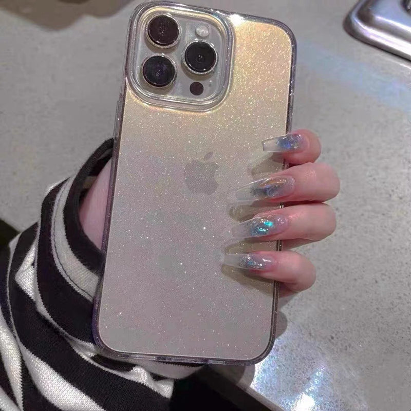 Luxus Bling Glitzer Transparente Stoßfeste Hülle für Apple iPhone | Stilvoll & Schützend 