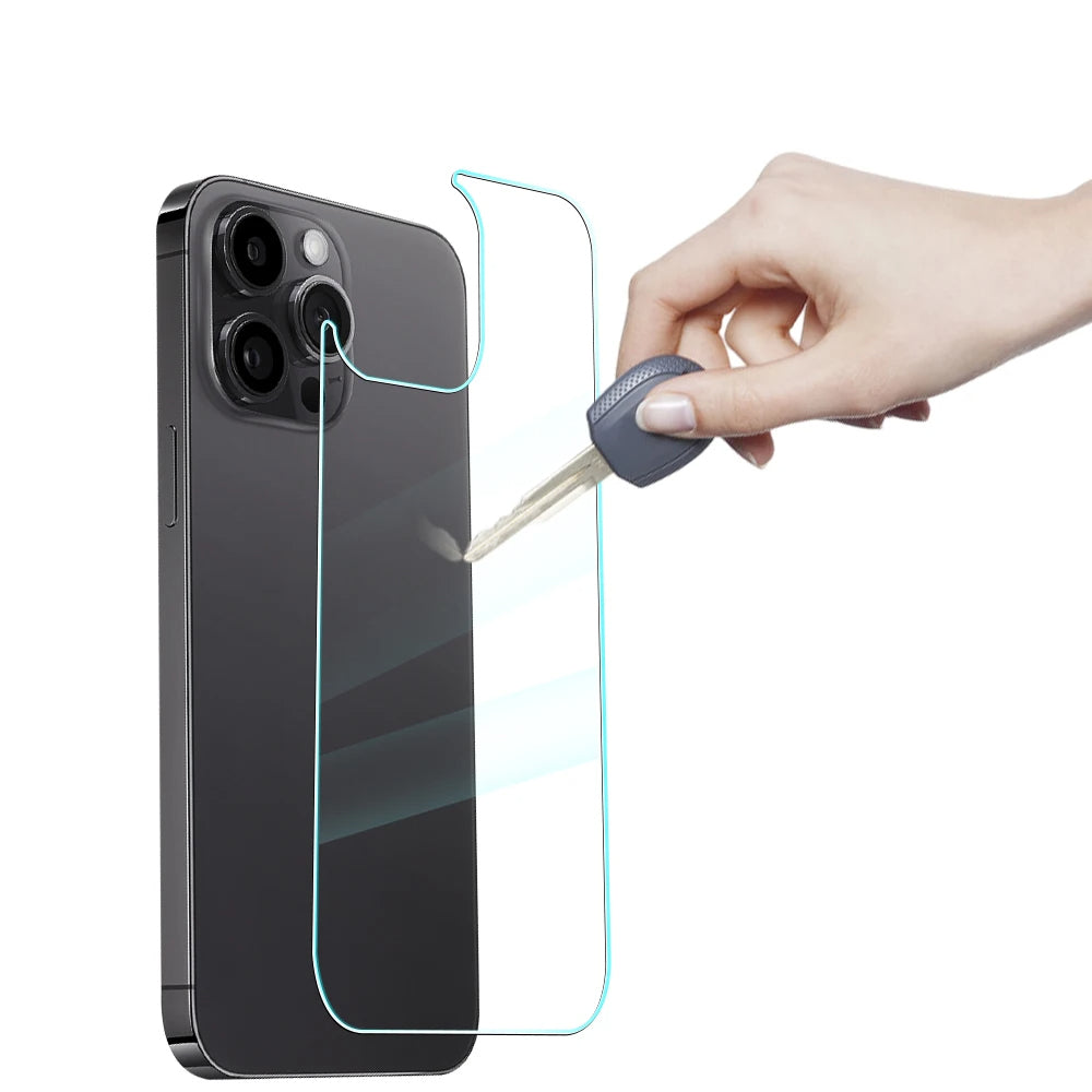 Premium Rückseiten-Gehärtetes Glas für iPhone 151413 Pro MaxPlusMini Hochwertige Schutzglasfolie für Apple iPhone