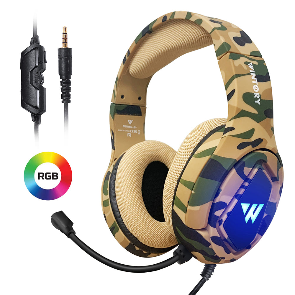 Premium Camouflage Gaming Headset/Headphones, Wired, Noise-Canceling, Microphone, for PC & Laptop, High-Quality Stereo Sound, Limited Edition