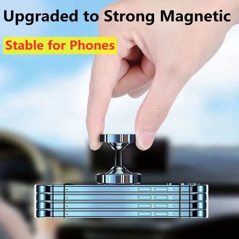 Luxury Magnetic Car Phone Holder: GPS Phone Mount for Smartphones, Apple iPhone, Samsung, iOS & Android, Xiaomi, Huawei, OnePlus