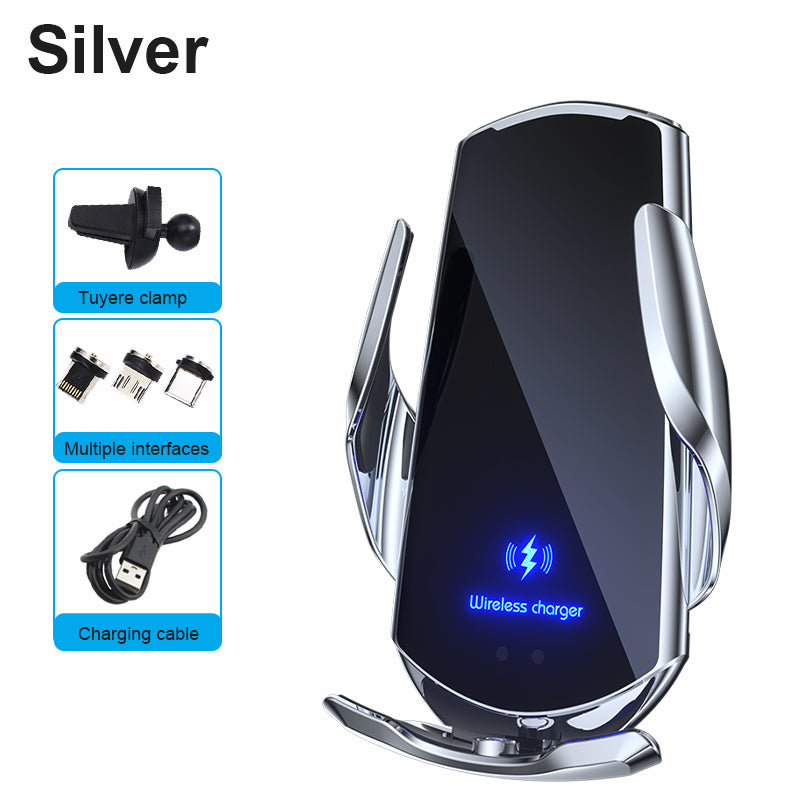 Car Wireless Phone 30 W Fast Charger |  Premium USB Type-C with Magnetic Infrared Sensor, LED Indicator & Car Mount - Compatible with Smartphones, Apple iPhone, Samsung, iOS & Android