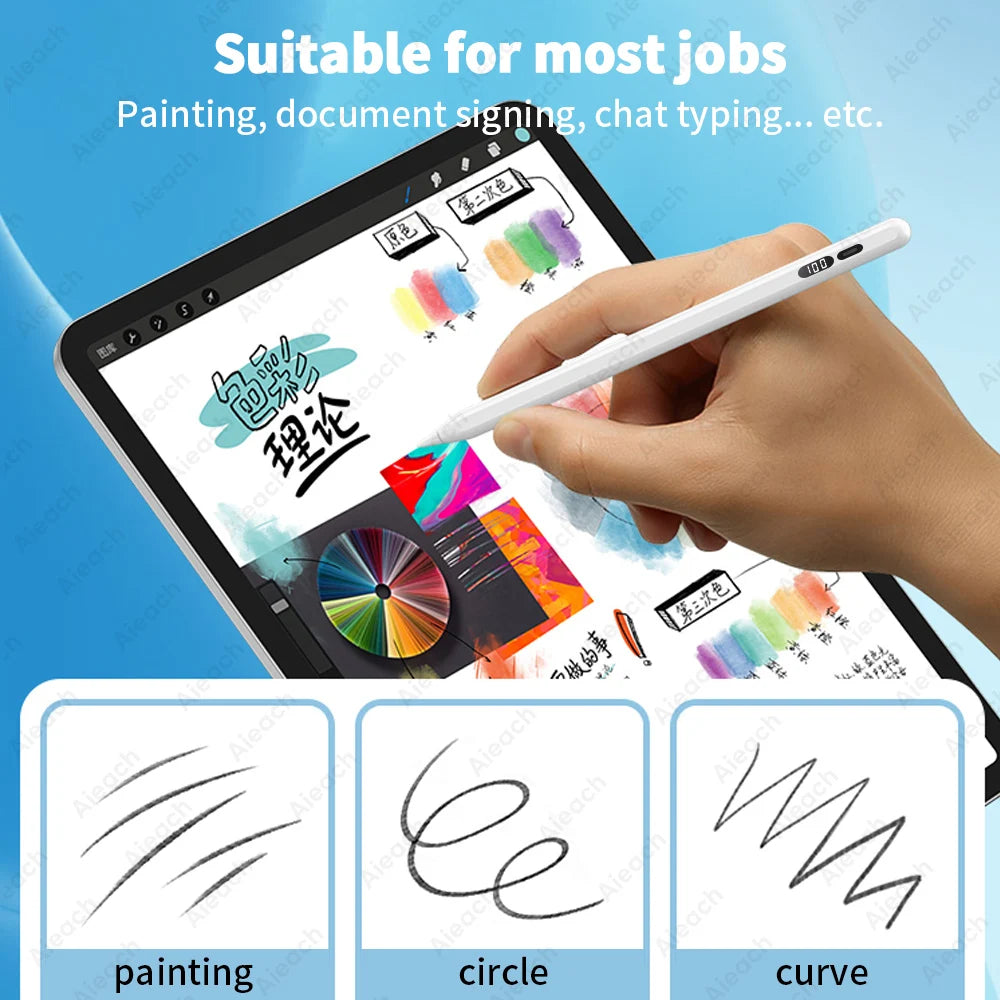 Premium AIeach A33 Stylus Touchscreens, Apple iPad Stift, Apfelstift, Android & iOS Tablet-Stift Power-Display