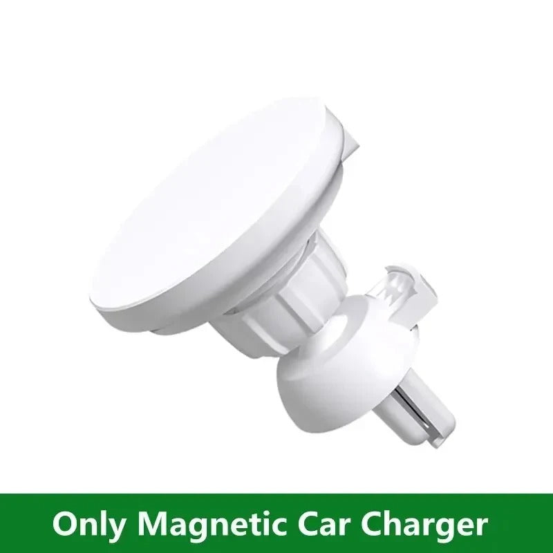 High-Quality Magnetic 30W Wireless Car Charger with Phone Mount for Smartphones, Apple iPhone, Samsung, iOS & Android | Fast Charging Station and Car Holder