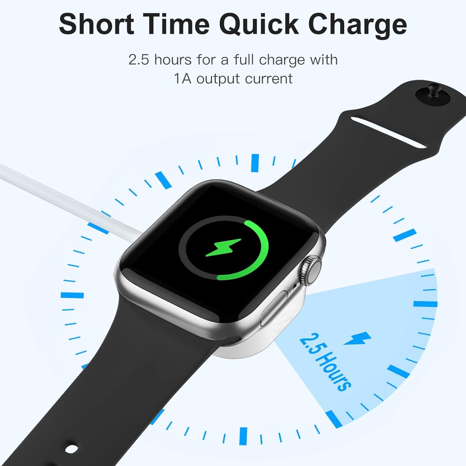 Cable for High-Quality Apple iWatch Wireless Charger Watch 10/9/8/7/6/5/4/3/2/1 & Ultra 2/1, SE: 2024, 2023, 2022, 2021, 2020, 2019, 2018, 2017, 2016 | Charging for iPhone 14 13 12 11 | Premium USB Lightning Charging Cable