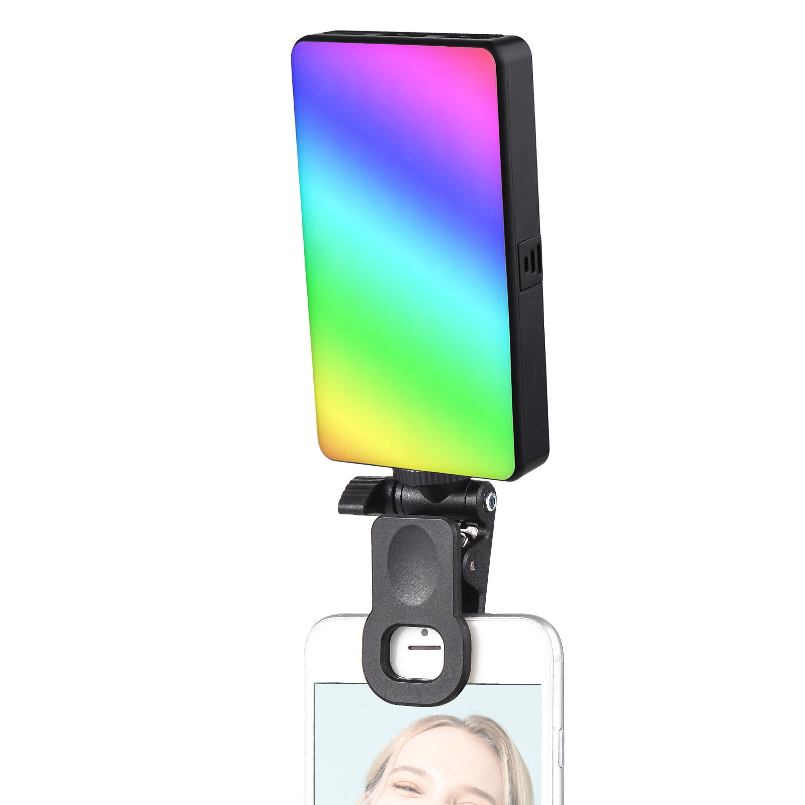 Premium RGB LED Video Light for Professional Video/Photography, Compatible with Smartphones, Apple iPhone, Samsung, iOS & Android & Professional Cameras, CRI95+, 2500-9000K, LCD Display, Cold Shoe, For Vlog & Live Streaming, Limited Edition