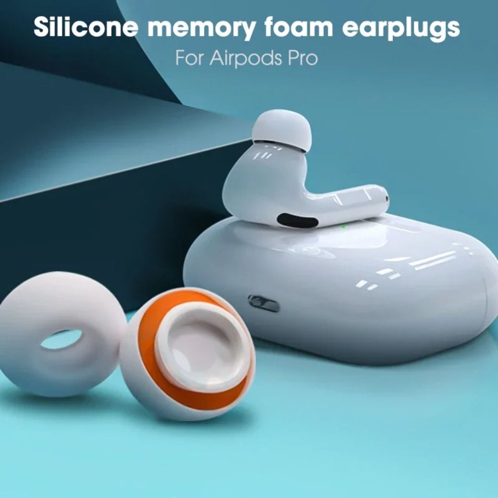 Premium Memory Foam Ear Tips & Silicone Ear Pads for Apple AirPods Pro, 4/3/2/1 and Pro Series 2024/2022/2021/2019/2016: Replacement in XS, S, M, L Sizes - Comfortable Premium Ear Tips