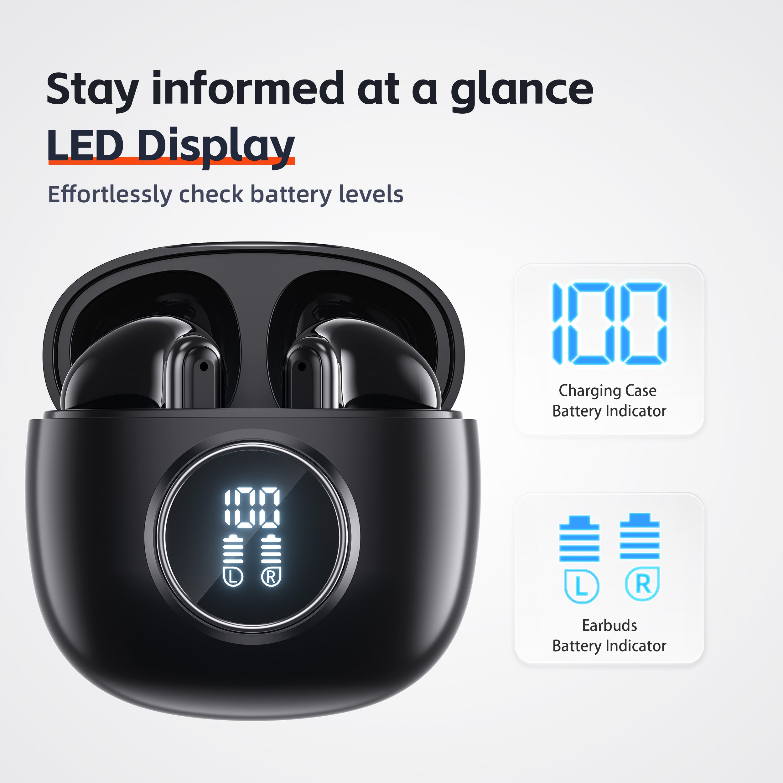 High-Quality Bluetooth 5.3 TWS Earbuds: HD Microphone, HiFi, 13mm Driver, Waterproof, Low Latency for Gaming/Fitness/Lifestyle