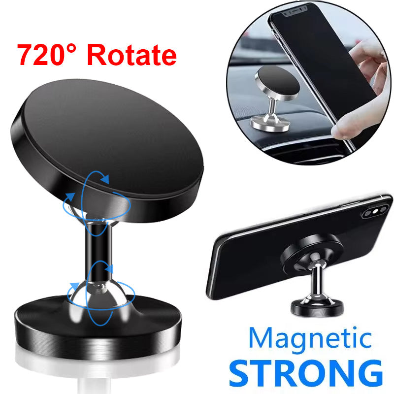 Luxury Magnetic Car Phone Holder: GPS Phone Mount for Smartphones, Apple iPhone, Samsung, iOS & Android, Xiaomi, Huawei, OnePlus