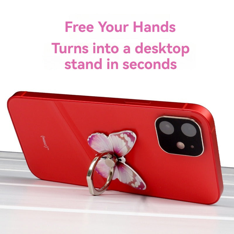 Premium Phone Stand Ring Buckle, Butterfly Cartoon, Cute & Creative: MagSafe Compatible for Smartphones, Apple iPhone, Samsung, iOS &amp; Android | Wholesale Ring Buckle Phone Stands