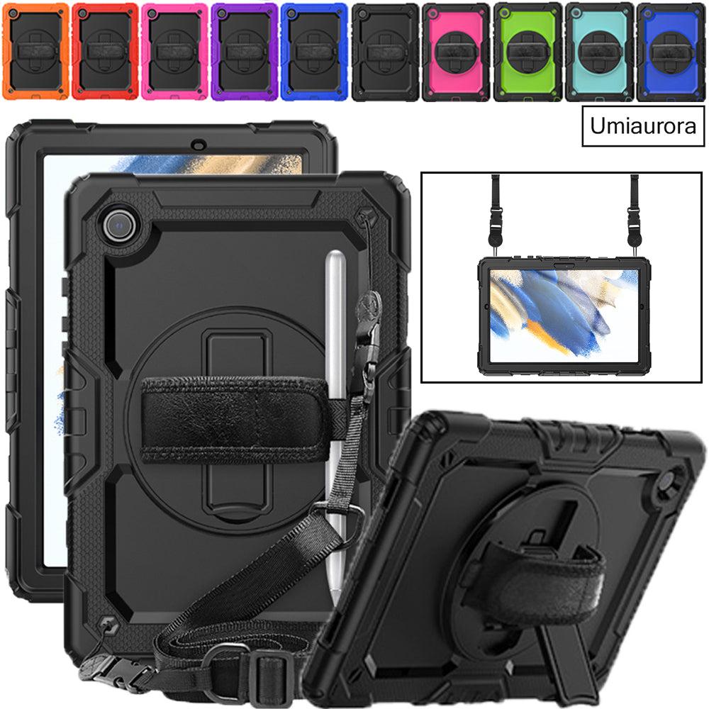 Premium Case: Apple iPad Cover with Military-Grade Protection & Hand Strap - Robust Casing & Cover for iPad/Pro/Air/Mini: 10/9/8/7/6/5/4/3 Series: