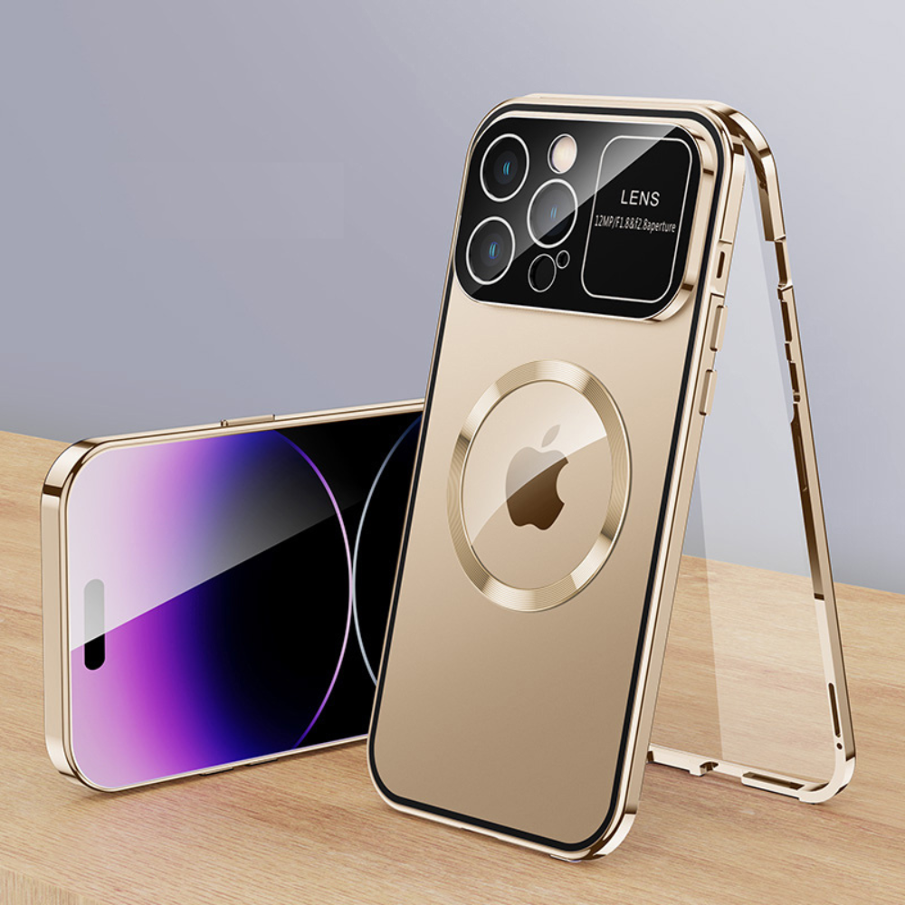 iPhone Case with MagSafe: Premium Double-Sided HD Glass Case with Wireless Charging and Camera Lens Protection | Shockproof Cover with Magnetic Armor for Apple iPhone 16/15/14/13/12 Pro Max Plus Mini | Luxury Phone Case