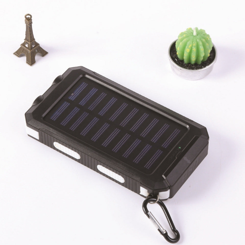 Premium Power Bank 20000mAh Solar Ladegerät | Tragbarer Externer Akku mit 5V Schnellaufladung und super heller