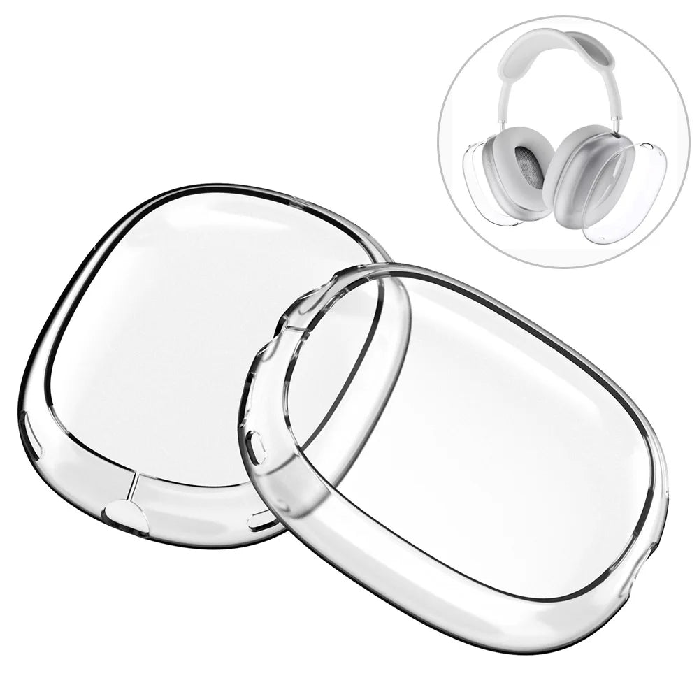 Premium TPU Schutzhülle für Apple AirPods Max: Stoßfestes & kratzfestes transparentes Kopfhöreretui | Weiche, transparente
