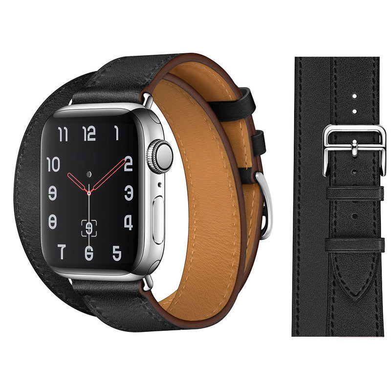 Premium Echtes Leder Armband für Apple Watch: 49mm, 45mm, 44mm, 42mm, 41mm, 40mm, Damen/Herren, iWatch Ultra/9/8/7/6/5/4/SE 