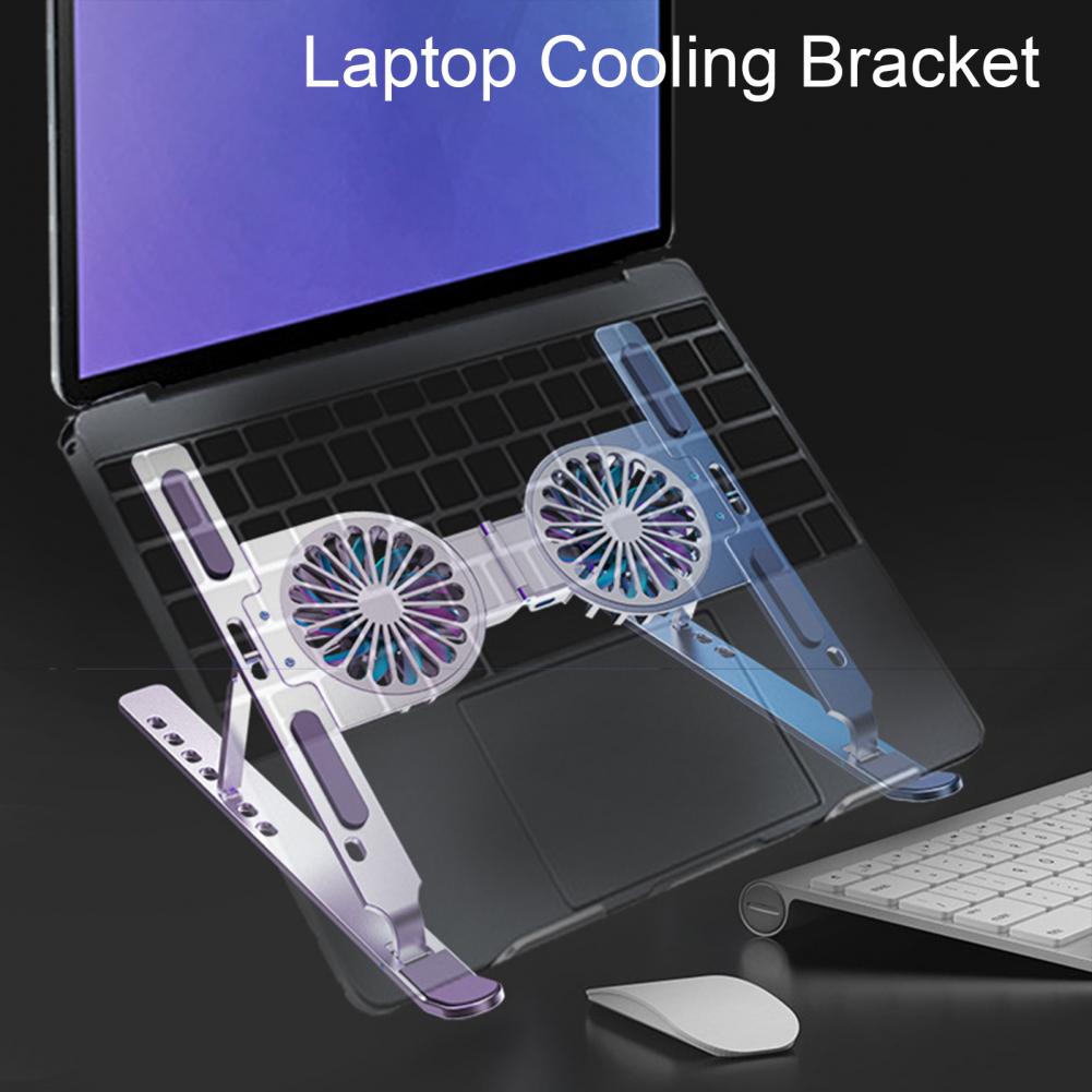 Premium Foldable Laptop and Tablet Stand with Cooling Fan: Ideal for Gaming Notebooks, MacBook Air/Pro/M3/M2/M1: 16,14,13-inch | 2024/2023/2022/2020 Series | Portable Accessory for Enhanced Cooling