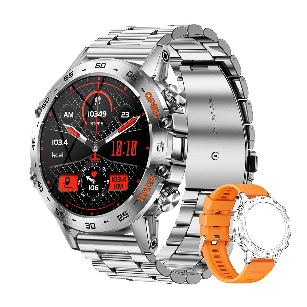 Luxus 1.39" Bluetooth Anruf Smartwatch Männer Sport Fitness Uhren | IP68 Wasserdichte Smartwatch für Xiaomi Android iOS K52