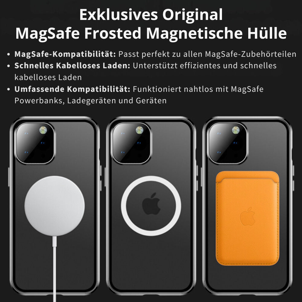 Magnetischer Glas-Metallrahmen Apple iPhone Hülle | Magsafe-kompatibel, 360° Vollschutz, Aluminiumlegierung, Transparente Glasschutzabdeckung mit Kameraschutz - Phone Heaven Zone