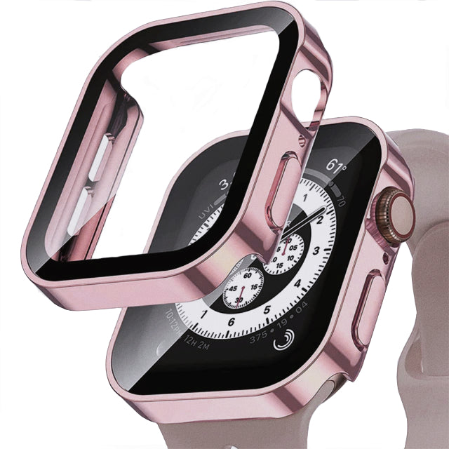 Premium Glass Case for Apple Watch Series 9/8/7/Ultra: 45mm, 41mm, 49mm, 44mm, 40mm | High-Quality Display Protection Case & Cover for iWatch 10/9/8/7/6/5/4/3/2/1 & Ultra 2/1, SE: 2024, 2023, 2022, 2021, 2020, 2019, 2018, 2017, 2016,