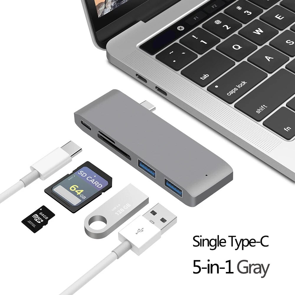 Premium USB 3.1 Typ-C Hub zu HDMI Adapter 4k Thunderbolt 3 USB C Hub 3.0  | MacBook Air Pro M3 M2 M1 Chip Erweitern Sie Ihre