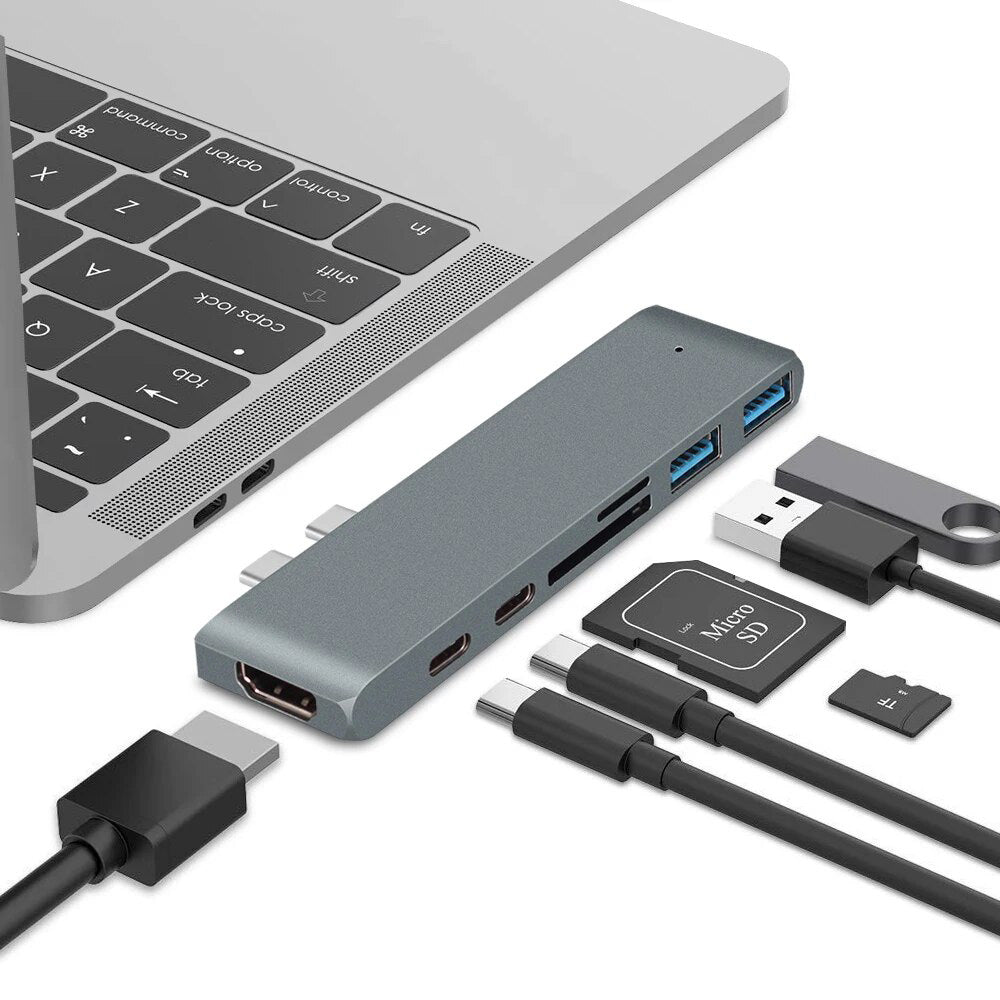 Premium USB 3.1 Typ-C Hub zu HDMI Adapter 4k Thunderbolt 3 USB C Hub 3.0  | MacBook Air Pro M3 M2 M1 Chip Erweitern Sie Ihre