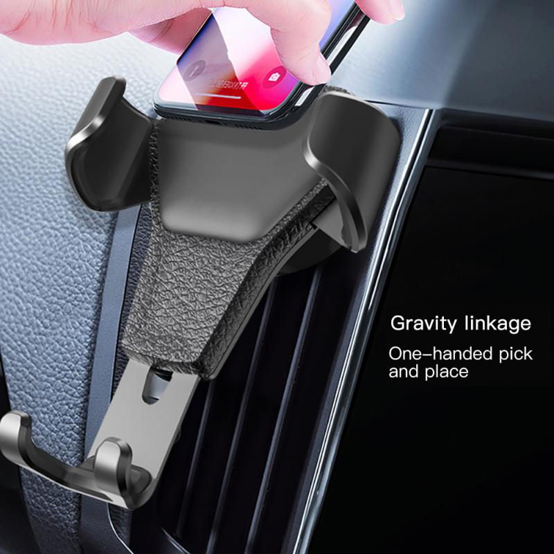 Premium Gravity Car Mount with Air Vent Phone Clip: Mobile Phone Holder, Compatible with Smartphones, Apple iPhone, Samsung, iOS &amp; Android & GPS Support