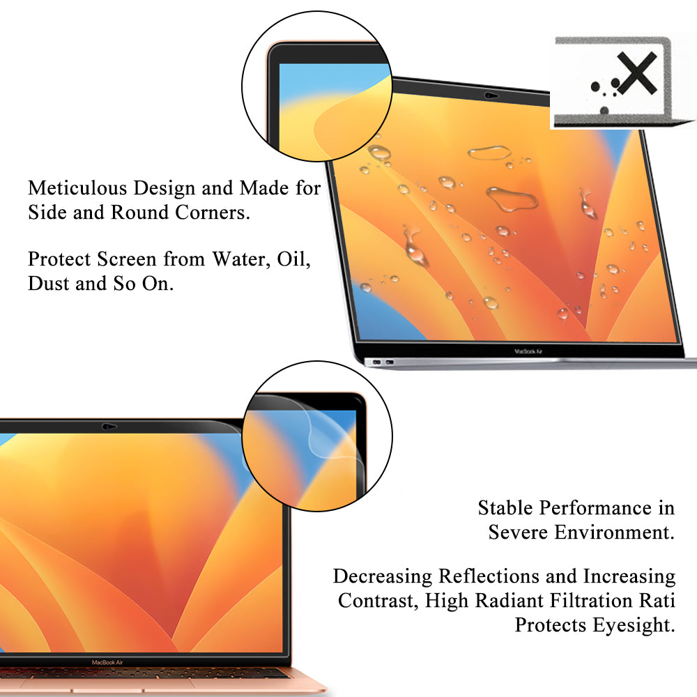 Displayschutzfolie für MacBook alle Modelle Air 13 M1 M2 Pro 13 14 15 16 | Touch Bar Max Cover HD Film Soft Guard Zubehör