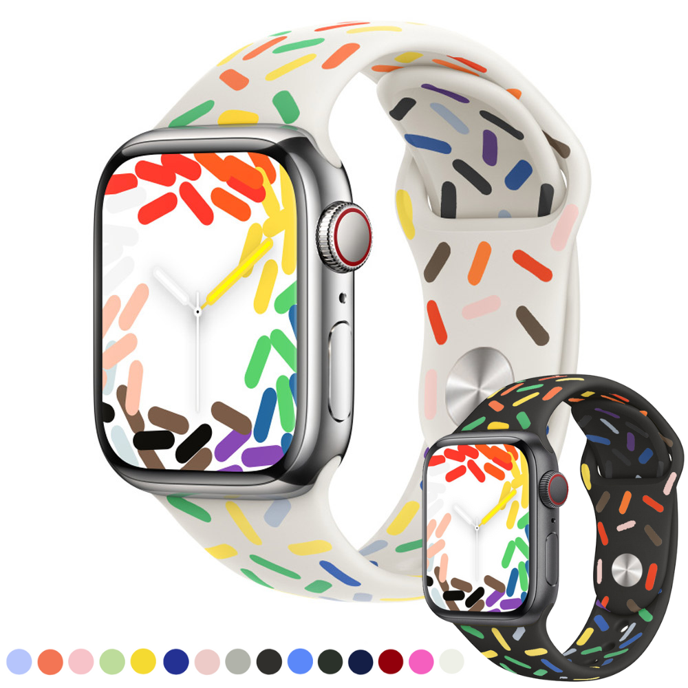 Silikon-Loop-Band Apple Watch Premium Handgelenkriemen | Colorful Pride Edition Armbandriemen | Bequem, Stilvoll.