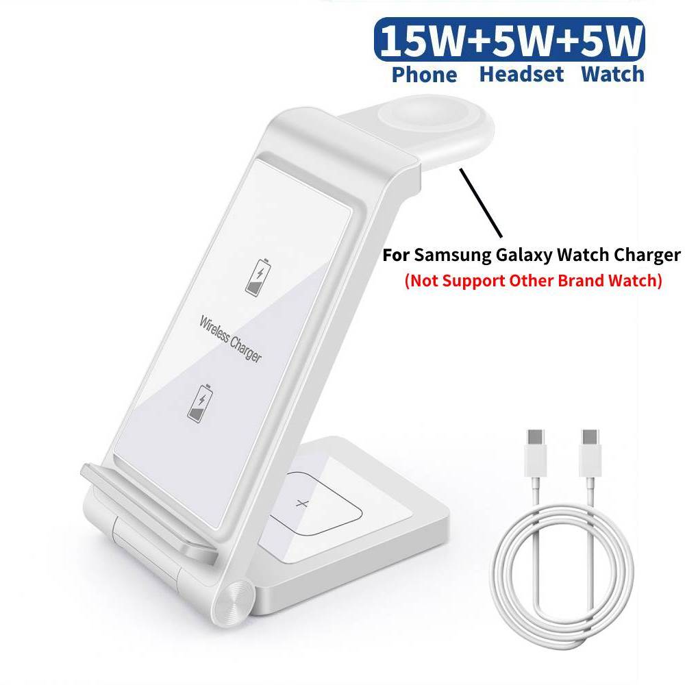 Wireless Fast Charging Station Samsung Galaxy S23| S22 S21 Note 20 und Galaxy Watch  2/1 Pro| 3in1 25W Ladegeräte 