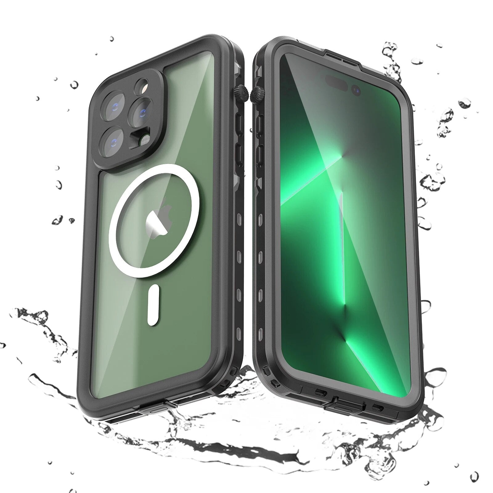 Militärstandard Wasserdichte IP68 iPhone Hülle mit MagSafe: Für Tauchen & Outdoor-Sport | Stoßfest & Langlebig - Phone Heaven Zone